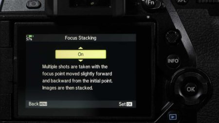 How do you use the Olympus Focus Stacking mode?