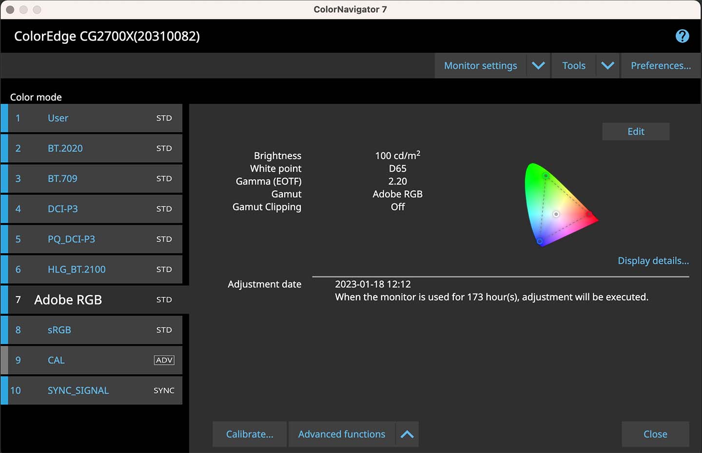 Eizo ColorEdge CG2700X review - - ColorNavigator 7 software